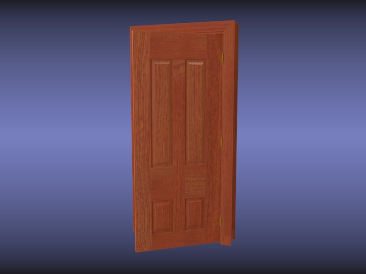 Interior Door with Jamb and Trim preview image 1